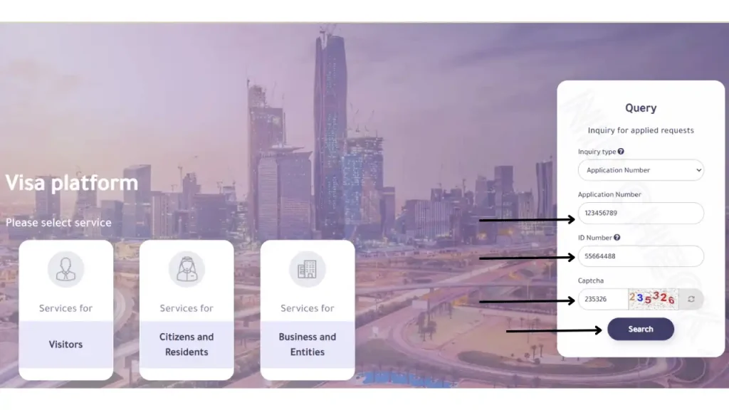 সৌদি ভিসা নাম্বার দিয়ে ভিসা চেক