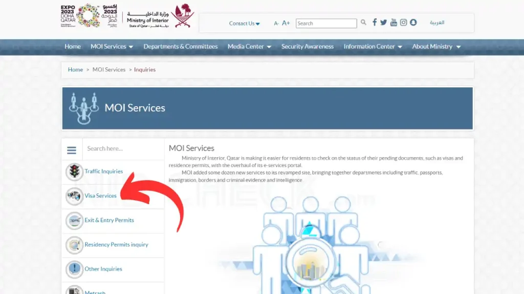 ভিসা দিয়ে কাতার ভিসা চেক