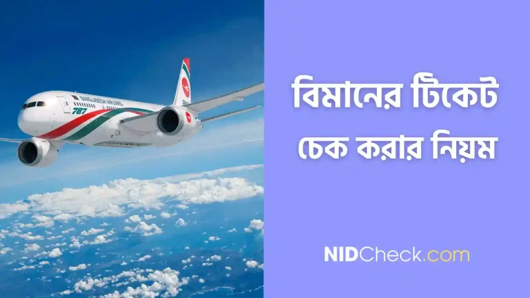 বিমানের টিকেট চেক করার নিয়ম